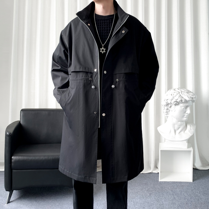 Streetwear Brand Fashion - Тренч, новый плащ, корейское мужское модное