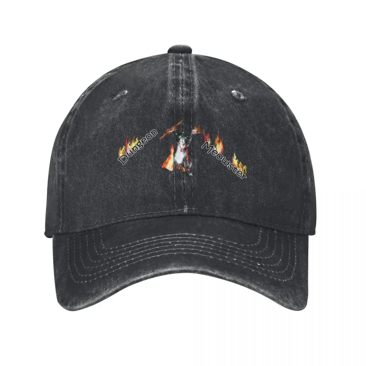 Streetwear Brand Cat - Бейсболка Dungeon Meowster Black Cat Sorcerer,