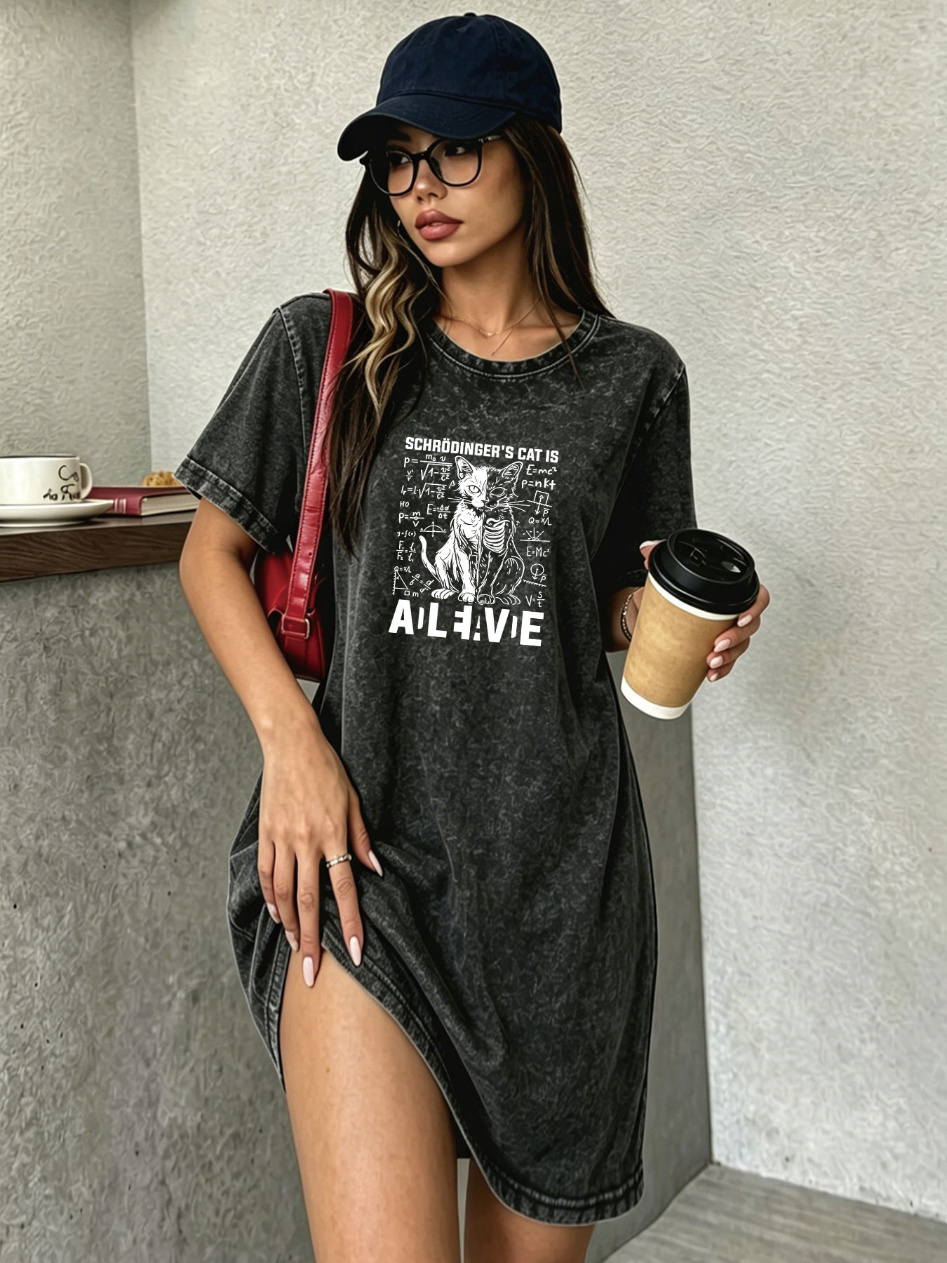 Винтажное платье-футболка с эф – обзор и цена Streetwear Brand Cat